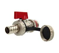tecuro Robinet à boisseau sphérique KFE AG 1/2", vanne de remplissage et de vidange de chaudière, MS chromé