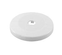 tecuro Rosace à charnière Ø 18 mm x Ø 85 mm x 8 mm - Plastique ABS blanc.