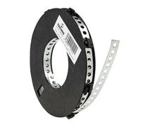 tecuro Ruban adhésif perforé - 12 mm x 10 m - En acier galvanisé - LBVZ12