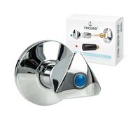 tecuro Tête de robinet sanitaire 1/2" avec poignée et rosace pour valves encastrées - Bleu/rouge
