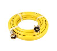 tecuro Tuyau d'alimentation de qualité supérieure - 2,5 m x 1/2" (DN13) - Tuyau d'arrosage jaune - Raccord 3/4" ÜWM x 3/4" ÜWM en laiton
