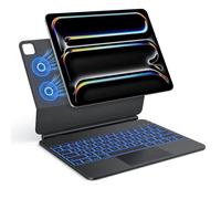 TECURS QWERTZ Clavier pour iPad Pro 13" 2024 (M4), Clavier Magique avec Trackpad, Design Magnétique Flottant, Noir