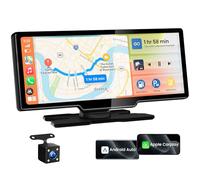 TECXERLLON Écran Apple CarPlay sans fil 10,26" pour voiture, Android Auto avec caméra de recul, écran tactile stéréo portable avec navigation GPS/Mirror Link/commande vocale/Bluetooth/AUX/FM/WiFi