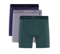 Ted Baker 3-Pack Cotton Boxer Brief Boxeur ajusté, Midnight Sail/Girouette/Trekking Green, XL Homme