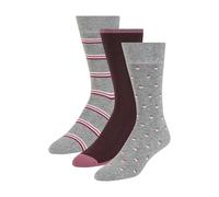 Ted Baker 3 Pack Pattern Crew Dress Socks Chaussettes, Gris chiné/Port Royale, Taille Unique Homme