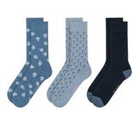 Ted Baker 3pk Mens Non Terry Crew Blue Taille: OS | Chaussettes Outlet | Homme | Bleu