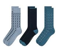 Ted Baker 3pk Mens Non Terry Crew Blue Taille: OS | Chaussettes Outlet | Homme | Bleu