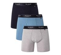 Ted Baker Boxer Brief Caleçon Boxeur, Noir/Blanc/Gris, M (Lot de 3) Homme