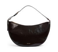 Ted Baker Cuir sac à épaule bandoulière Ccleo Crinkle Patent Belted Detail Hobo Bag Brn-Choc marron foncé