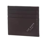 Ted Baker Cuir Porte-Cartes Raffles Embossed Corner Leather Cardholder Brown Brun