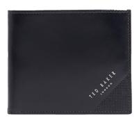 Ted Baker Cuir Porte-Monnaie Embossed Corner Leather Bifold Coin Wallet Navy Bleu Marine