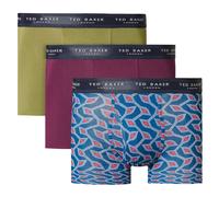 Ted Baker Hommes 3 Paquet à Motifs Confort Coton Extensible Boxer Slip 47% OFF