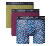 Ted Baker Hommes 3 Paquet à Motifs Confort Coton Extensible Boxer Slip 47% OFF