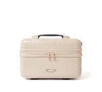 Ted Baker Icon Vanity Case, Putty Croc Beige, 36cm, 17L | Hard Shell Cosmetic Case Toiletry Bag, Portable Carry Handle and Strap, Logo Lining with Compartments