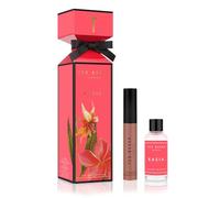Ted Baker Kasia Coffret Cracker, Eau de Toilette 15 ml pour Elle & Gloss à Lèvres 8 ml, Notes de Litchi, Jasmin et Vanille, Coffret Parfum Miniature Chic pour Femme