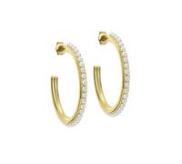 Ted Baker London Peraa Boucles d'oreilles créoles avec perles pour femme Doré/perle Taille M, Laiton, Perle