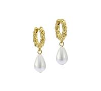 Ted Baker London Tilly Boucles d'oreilles pendantes avec perles torsadées pour femme (doré/perle), Laiton, Perle