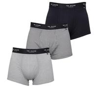 Ted Baker Lot Boxers Respirants Homme - Bleu Marine/Gris/Mini Geo Navy - M