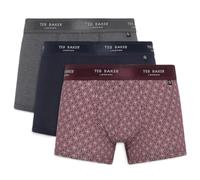 Ted Baker Lot Boxers Respirants Homme - Gris/Marine/Étoile Bordeaux - XL