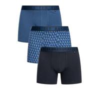 Ted Baker Lot de 3 Boxers Tendance en Coton, Bleu/Bleu Marine, Taille L