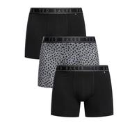 TED Baker Lot de 3 Boxers Tendance en Coton, Boulon Noir/Traits de Pinceau/Noir, XL