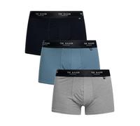 Ted Baker Lot de 3 caleçons en Coton pour Homme (TBB02), Noir/Blanc/Gris, XL