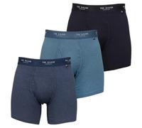 Ted Baker Lot Trois Boxers Respirants Homme - Bleu Marine/Denim/Vrai Bleu - XL