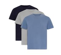 Ted Baker Mens 3-Pack Breathable Cotton Stretch Crew Neck T-Shirt, Bleu Marine mélangé, M Homme