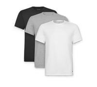 Ted Baker Mens 3-Pack Breathable Cotton Stretch Crew Neck T-Shirt, Noir/Blanc/Gris, M Homme