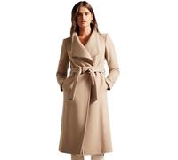 Ted Baker midi Length Belted Wool Wrap Coat WMO-Rose-Manteau Portefeuille en Laine mi-Long avec Ceinture, Camel, 36 Femme
