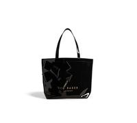Ted Baker Nikicon, Cabas en Vinyle avec nœud Femme, Noir, Taille Unique