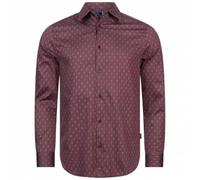 TED BAKER Pavia Star Geo Print Hommes Chemise à manches longues 272176-MARRON XS