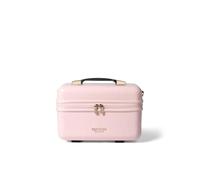 Ted Baker Pink Icon Vanity Case Hard Shell Makeup Bag, Croc Design, 17L | Hard shell cosmetic vanity case with internal zipped compartment, sturdy carry handle and removable adjustable shoulder strap