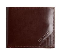 Ted Baker Porte-monnaie marron en cuir pour homme - PRUGS Leather Bifold Coin Wallet 308946