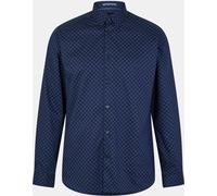 Ted Baker Potter Geo Print Slim Shirt Marine 15 pouces Male
