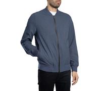 Ted Baker Homme Veste Aviateur Technique Elmhurst, Dark Blue, L
