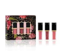 Ted Baker Power Pout Trio, 3 brillants à lèvres, pivoine délicate, rose transparente et rose glacé, coffret cadeau ludique pour femme - 3 x 4,34 ml