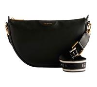 Ted Baker Sac à épaule bandoulière noir en cuir pour femme - Essina Webbing Leather Half Moon Crossbody Bag 289171