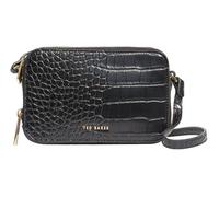 Ted Baker sac à épaule bandoulière Stina Double Zip Croc Effect Mini Camera Bag Black noir