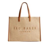 Ted Baker Sac shopper brun clair pour femme - Pallmer Faux Raffia Large Icon Bag Taupe 308518