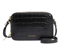 Ted Baker Stina Double Zip Croc Effect Mini Camera Bag Black