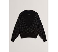 Ted Baker Ted Baker Black Aliisee V-Neck Hot Fix Jumper