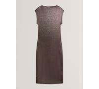 Ted Baker Ted Baker Black Jazziie - Metallic Sleeveless Midi Dress Black EU 36 (UK 8)