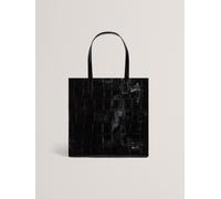 Ted Baker Ted Baker Black Vannda Croc Effect Large Icon Bag