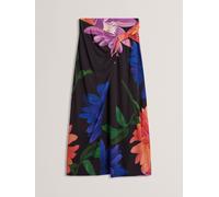Ted Baker Ted Baker Black Varnia Printed Midi Skirt Black EU 38 (UK 10)