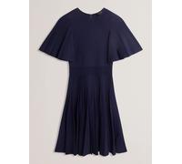 Ted Baker Ted Baker Blue Alenha Knitted Angel Sleeve Mini Dress Blue 14