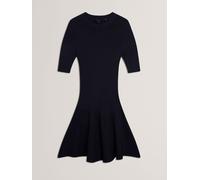 Ted Baker Ted Baker Blue Mahraa Short Sleeve Knitted Mini Dress Blue 12