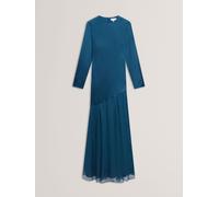 Ted Baker Ted Baker Blue SHKYE - Long Sleeve Diagonal Waist Seam Maxi Dress Blue EU 42 (UK 14)