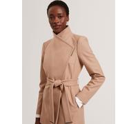 Ted Baker Ted Baker Brown Rosess - Short Belted Wool Wrap Coat