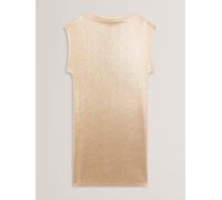 Ted Baker Ted Baker Cheelia - Courte robe en jersey métallisé Écru EU 34 (UK 6)
